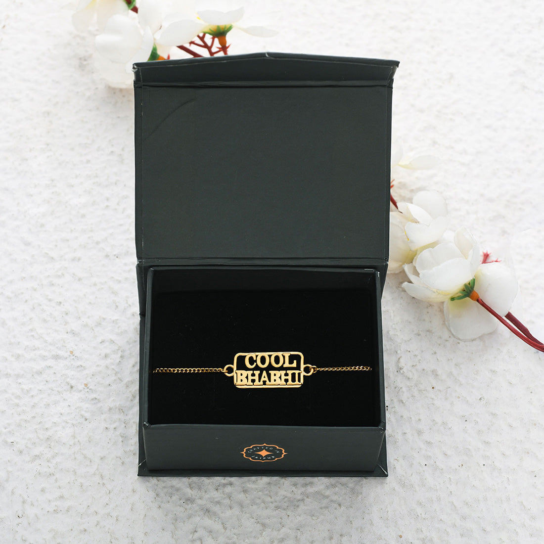 trueBrowns 925 Sterling Silver 22k Gold Micron Plated Cool Bhabhi Rakhi