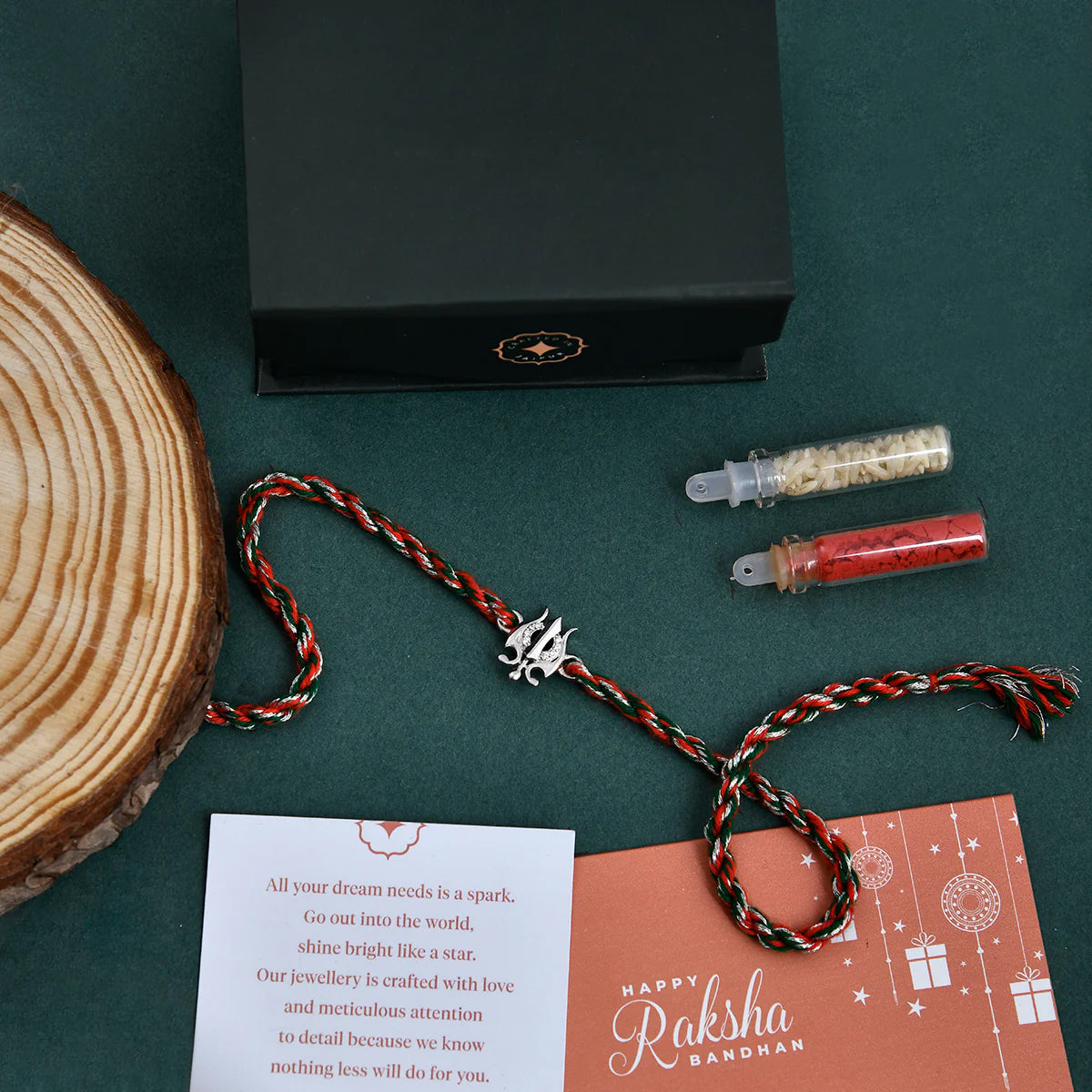 trueBrowns 925 Sterling Silver Precious Silver Thread Rakhi