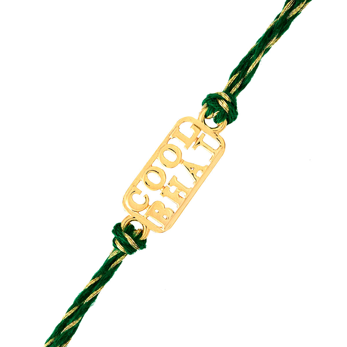 trueBrowns 925 Sterling Silver 22k Gold Micron Plated Cool Bhai Thread Rakhi