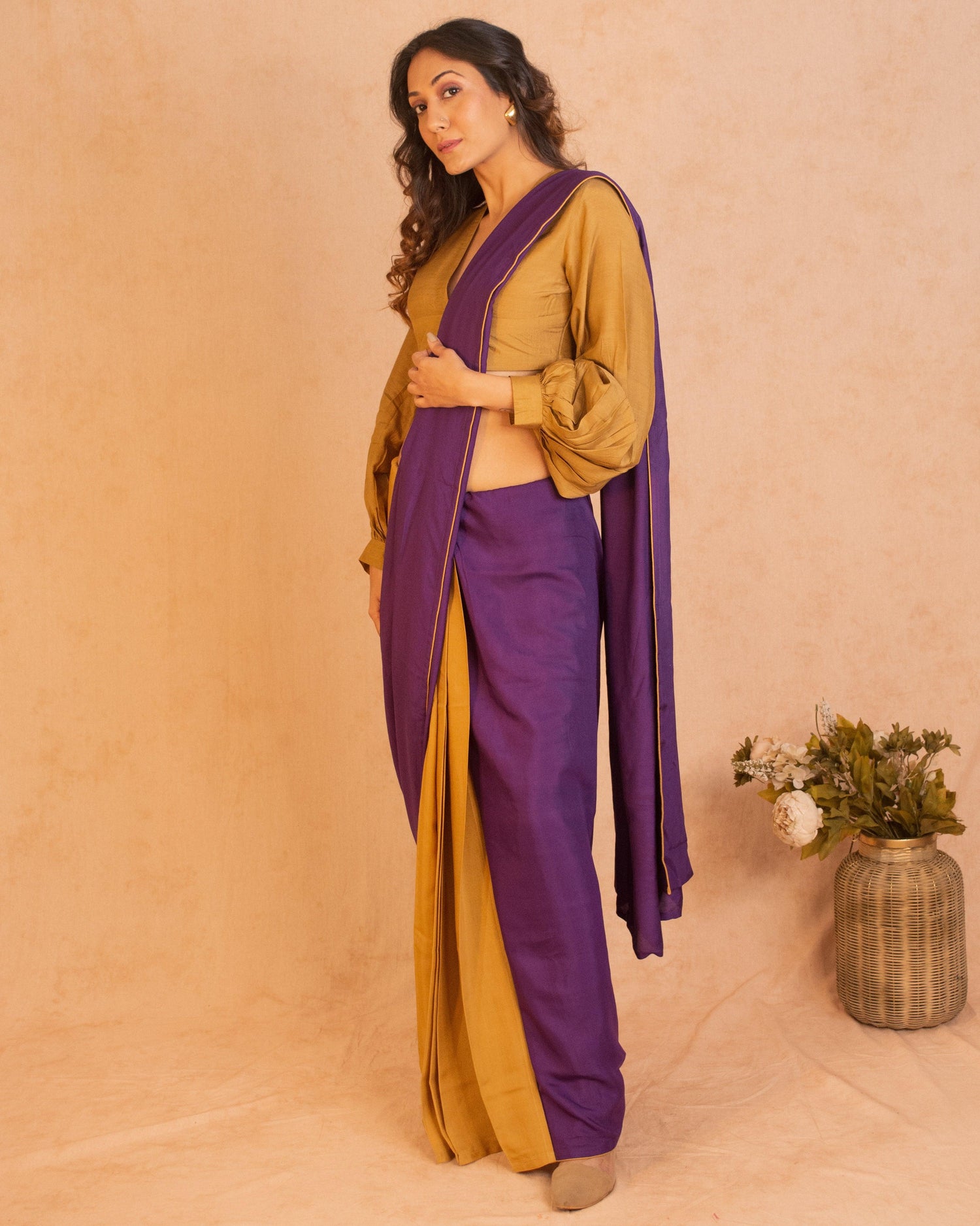Silk Ready Pleated Saree - trueBrowns