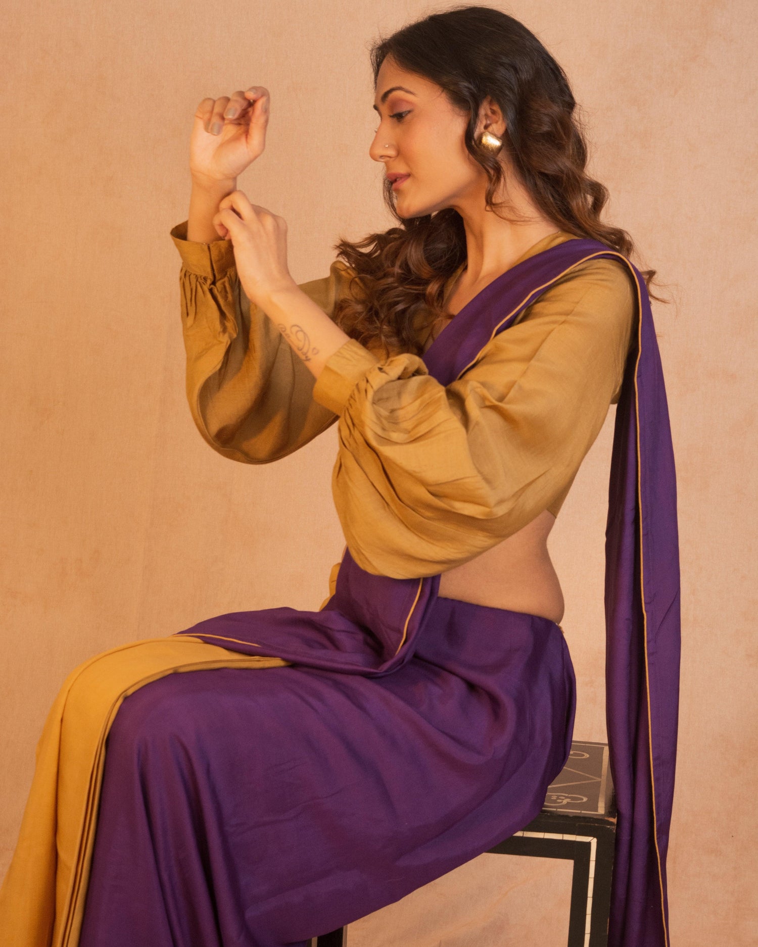 Silk Ready Pleated Saree - trueBrowns