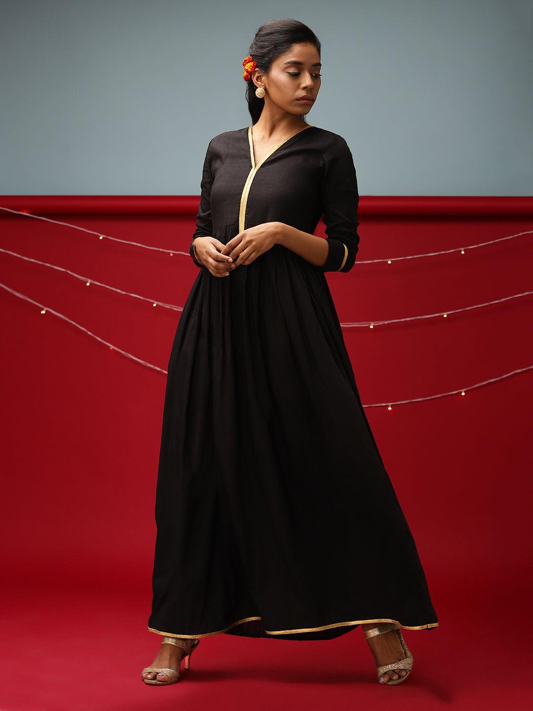 Black Gold Lace Dress - trueBrowns