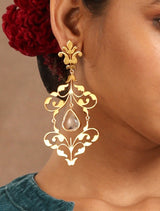 trueBrowns 22K Gold-Plated Tear Drop Earrings