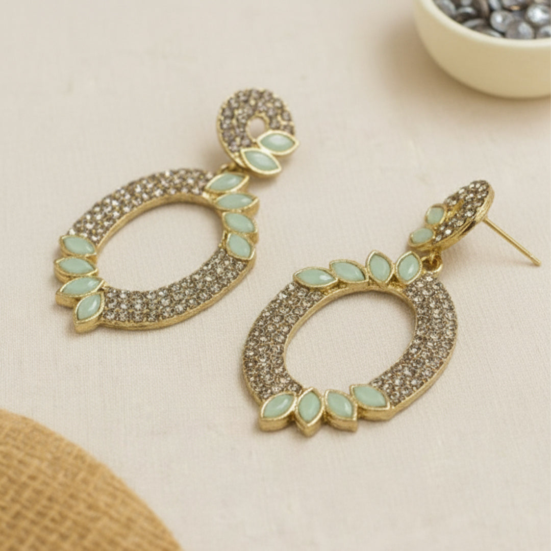 trueBrowns Mint Glow Earrings