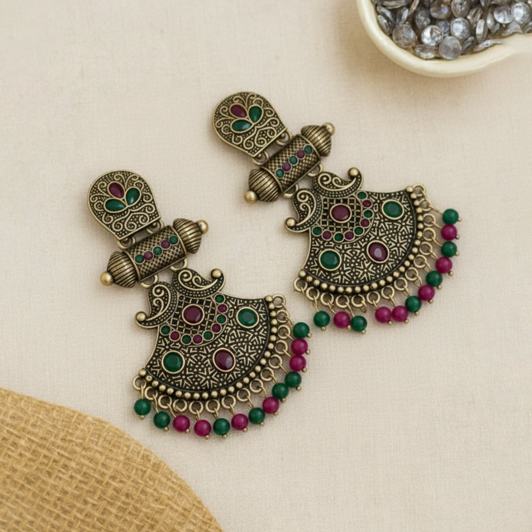 trueBrowns Temple Treasure Jhumkas