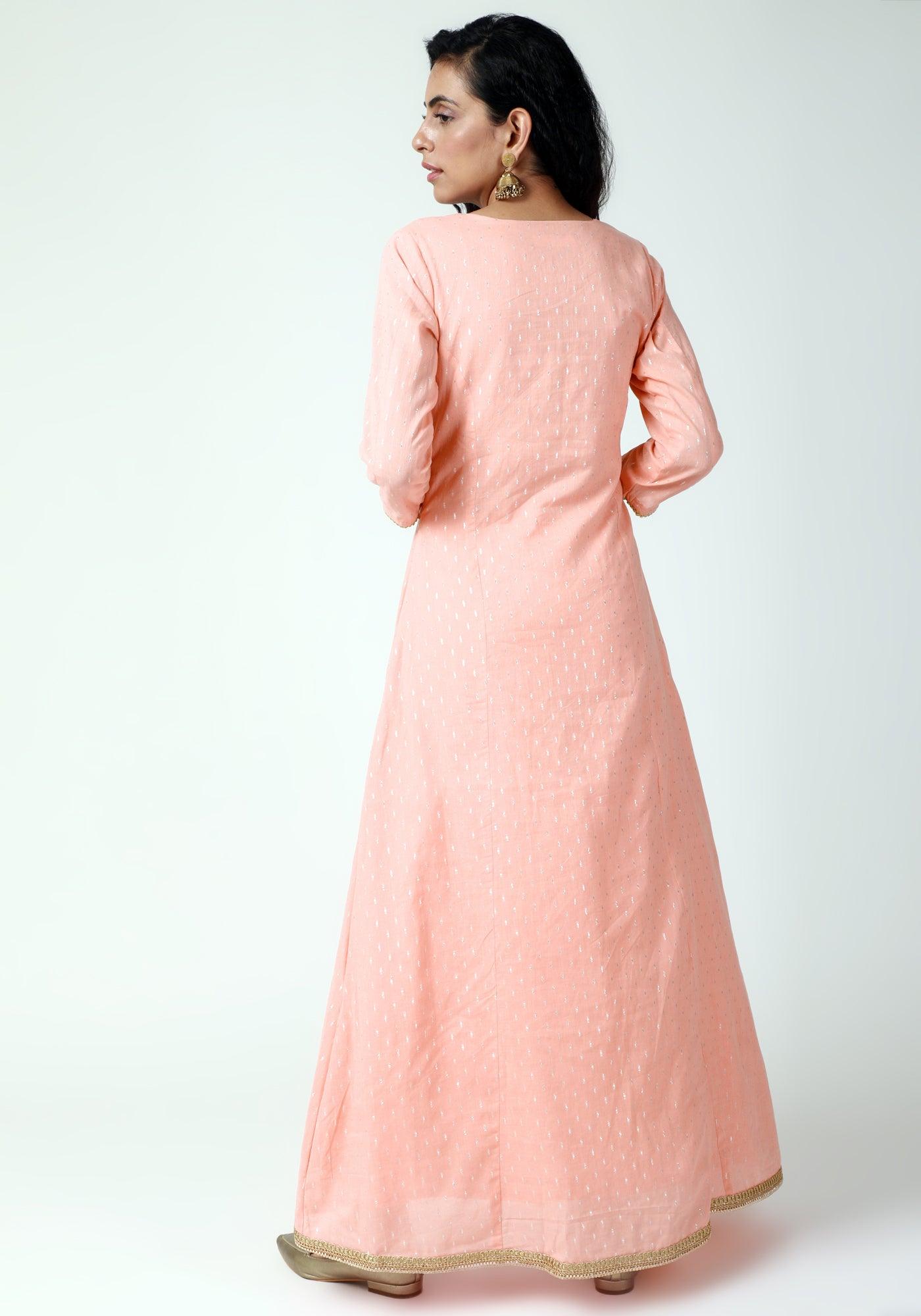 Peach Lace Kurta-Pant-Dupatta - trueBrowns
