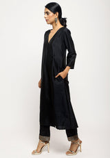 Black Angrakha Foil Pant - trueBrowns