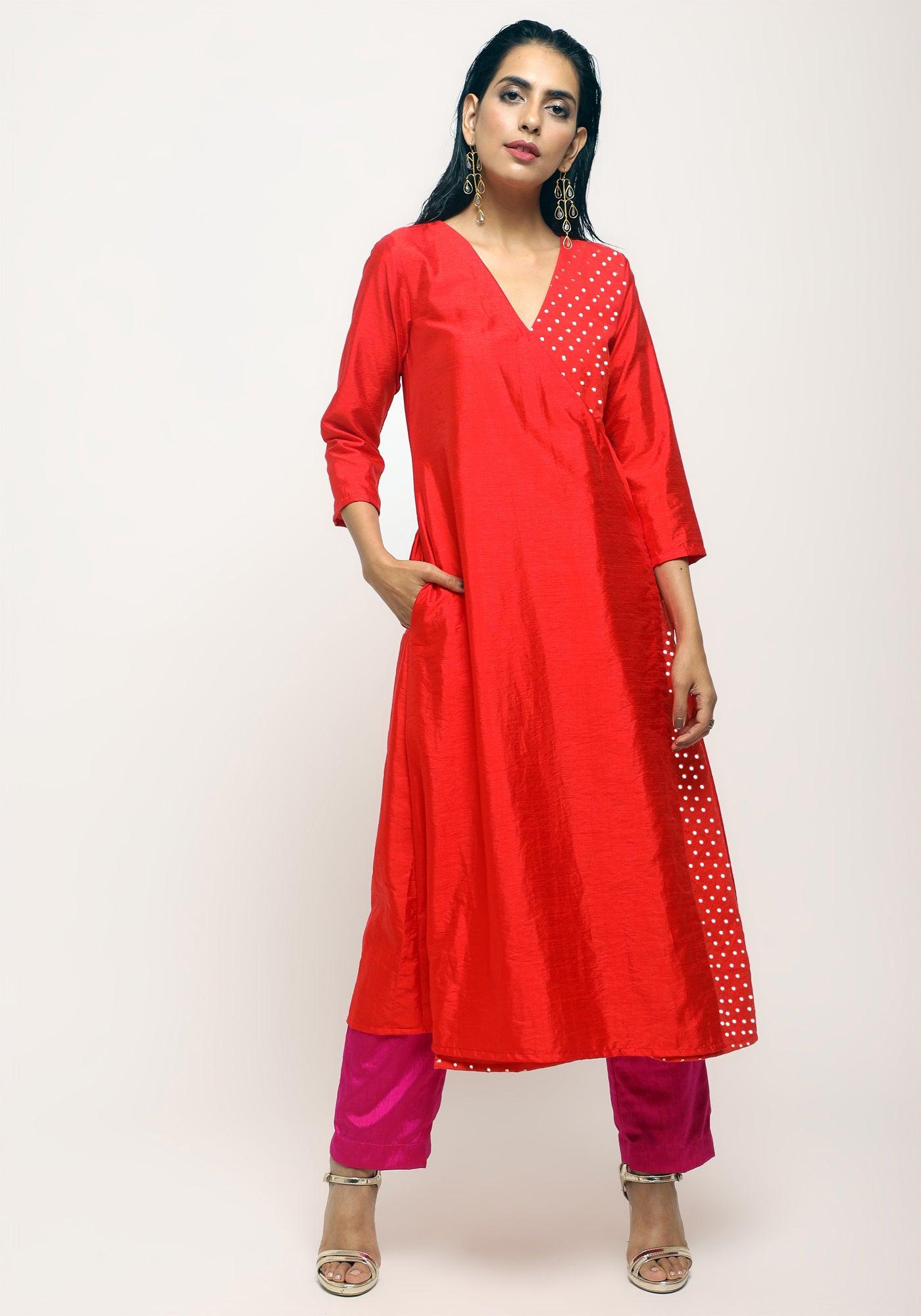 Orange Foil Angrakha Set - trueBrowns