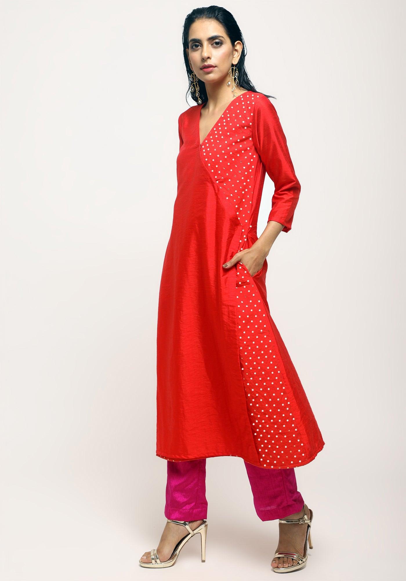 Orange Foil Angrakha Set - trueBrowns