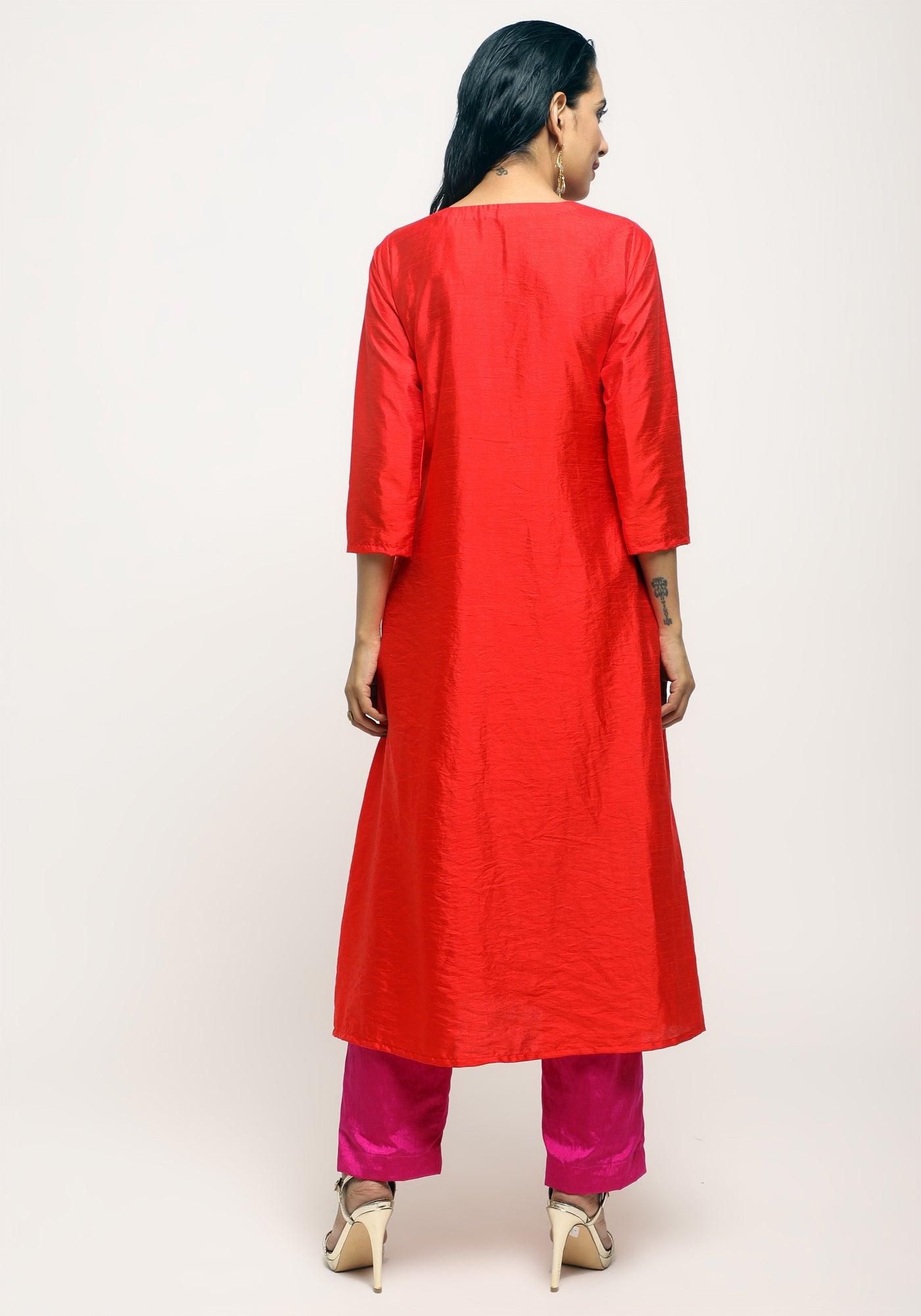 Orange Foil Angrakha Set - trueBrowns