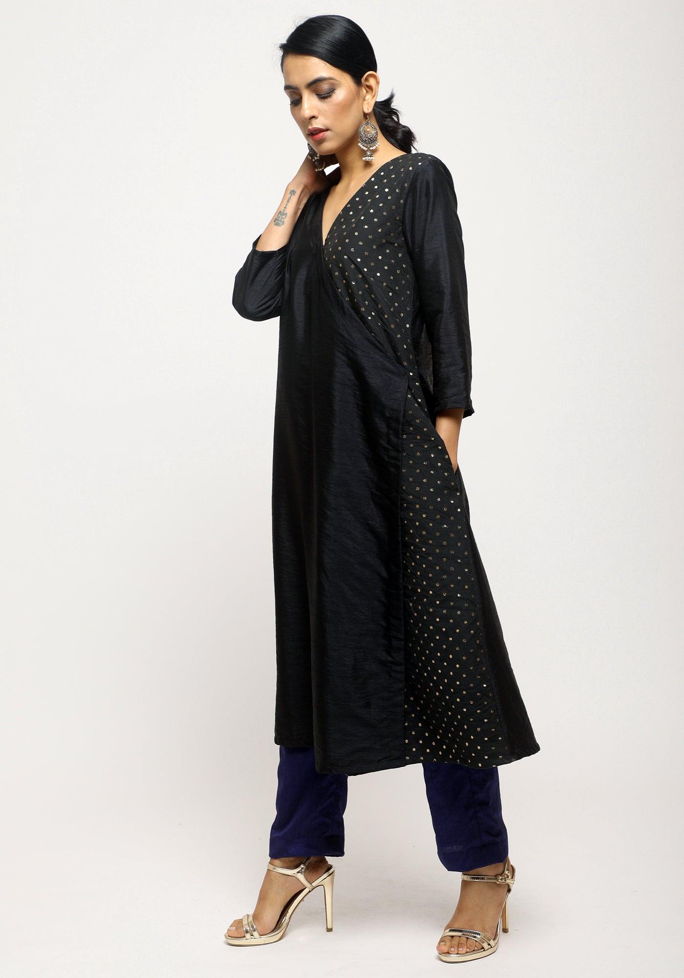 Black Foil Angrakha Set - trueBrowns
