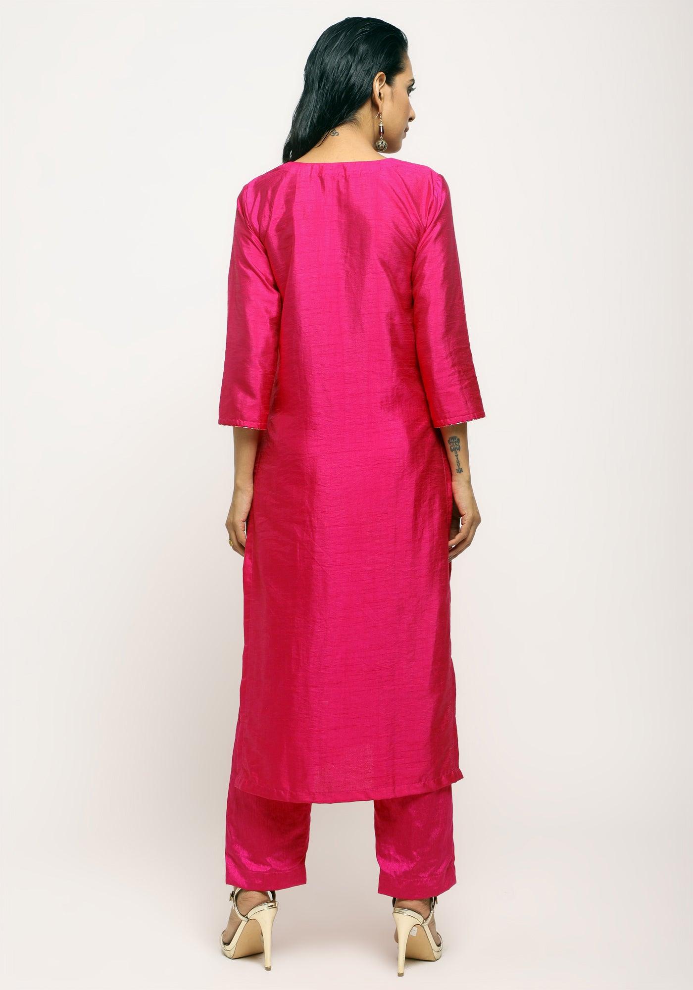 Pink Foil High Slit Set - trueBrowns