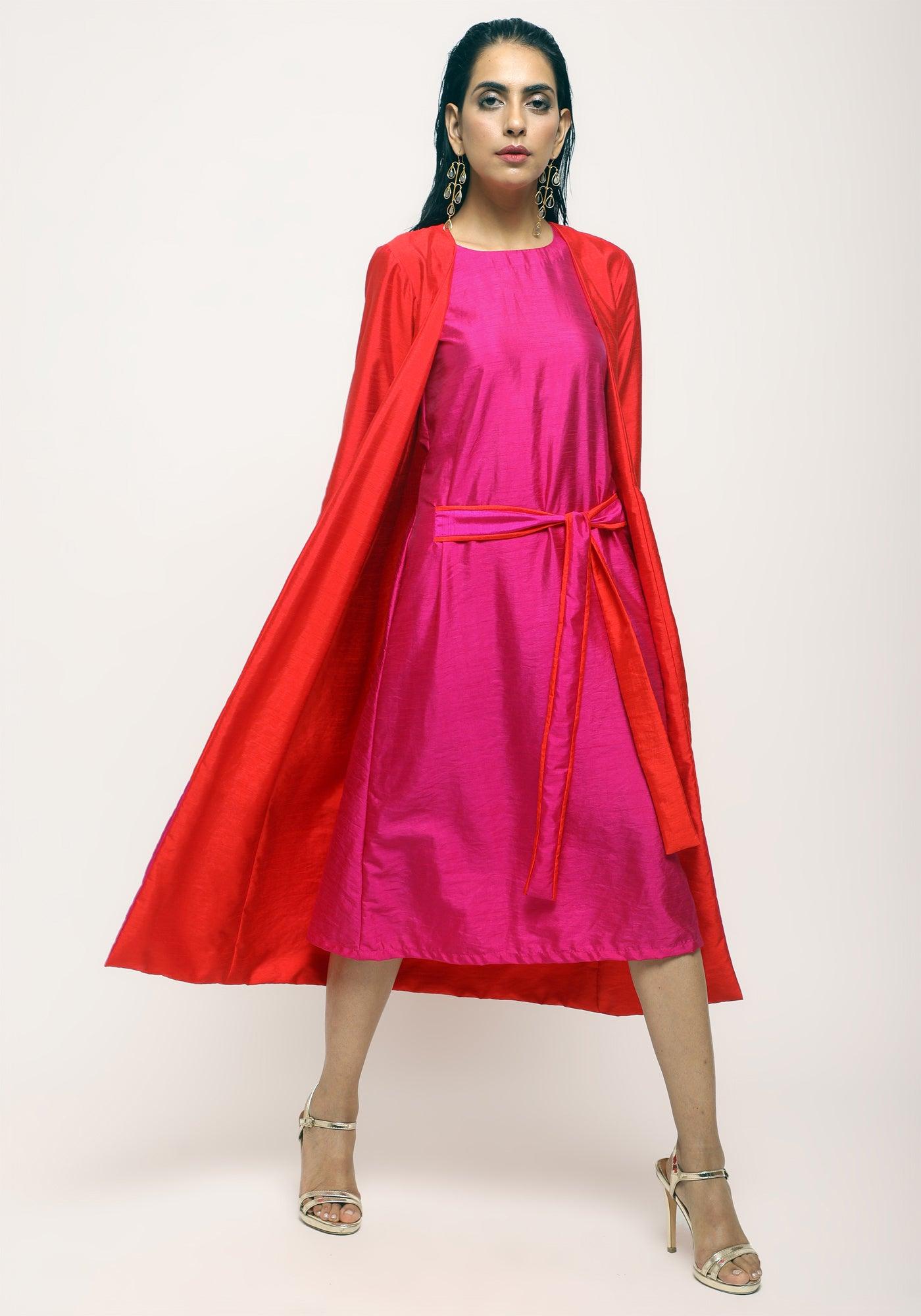 Orange Pink Silk Jacket - trueBrowns