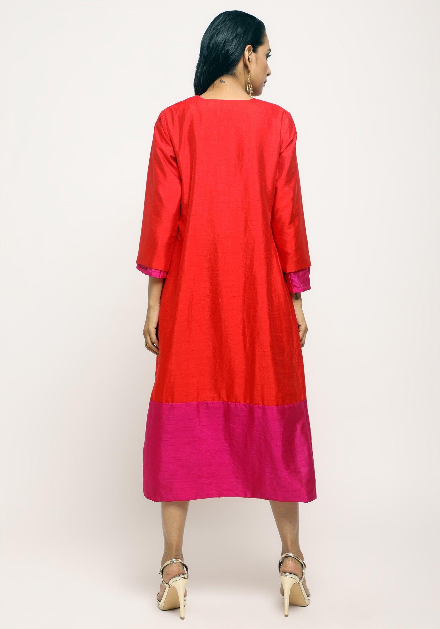 Orange Pink Silk Jacket - trueBrowns