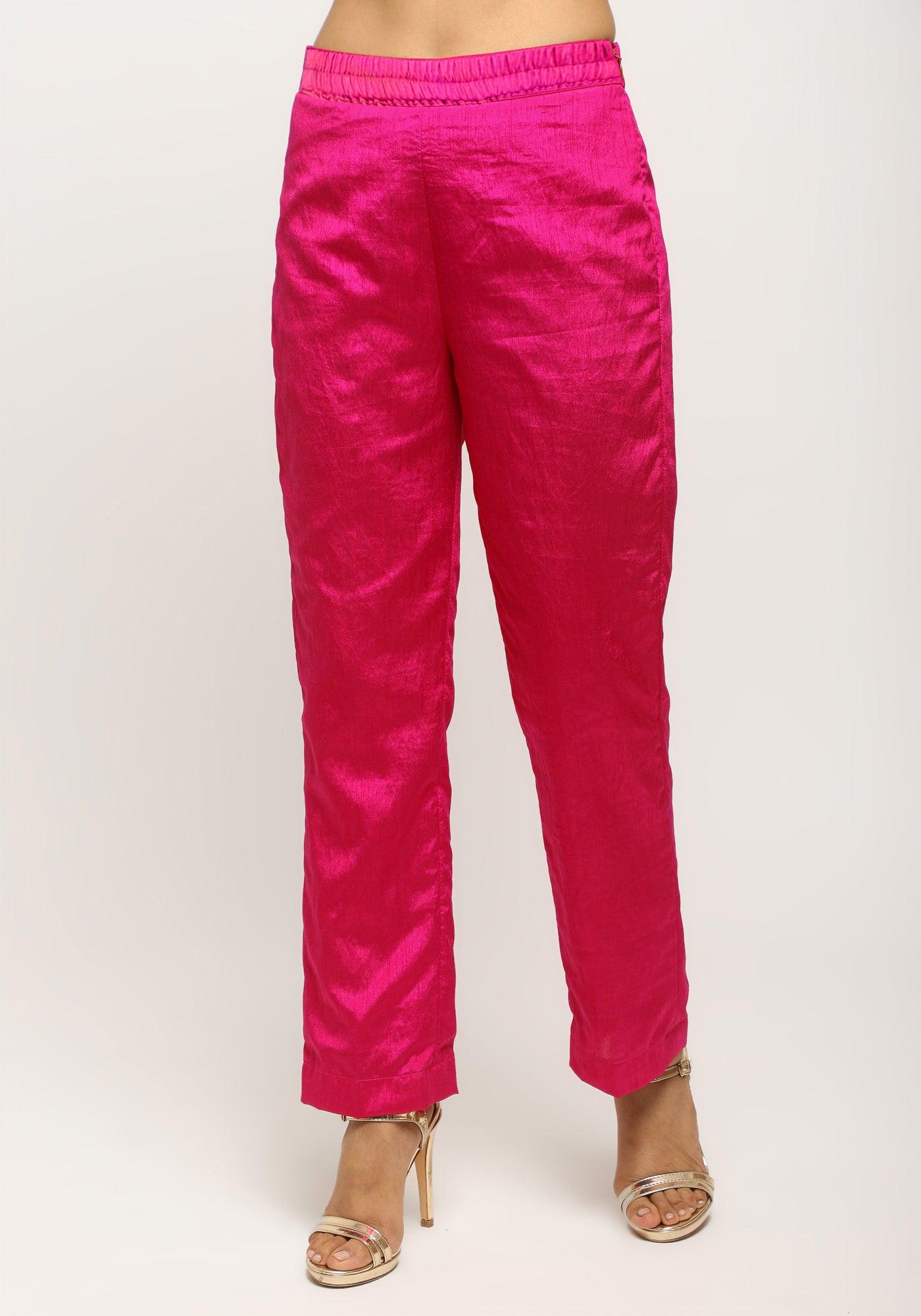 Orange Pink Jacket Kurta Set - trueBrowns