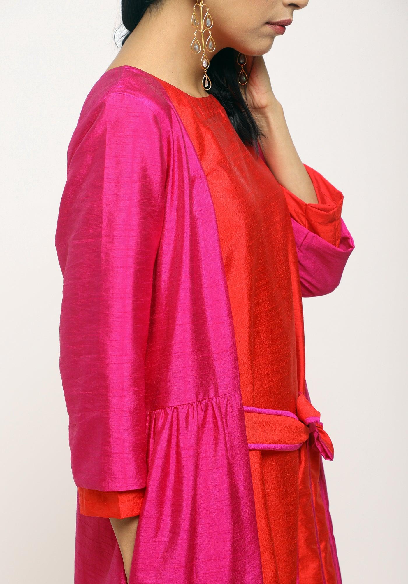 Pink Orange Jacket Dress Set - trueBrowns