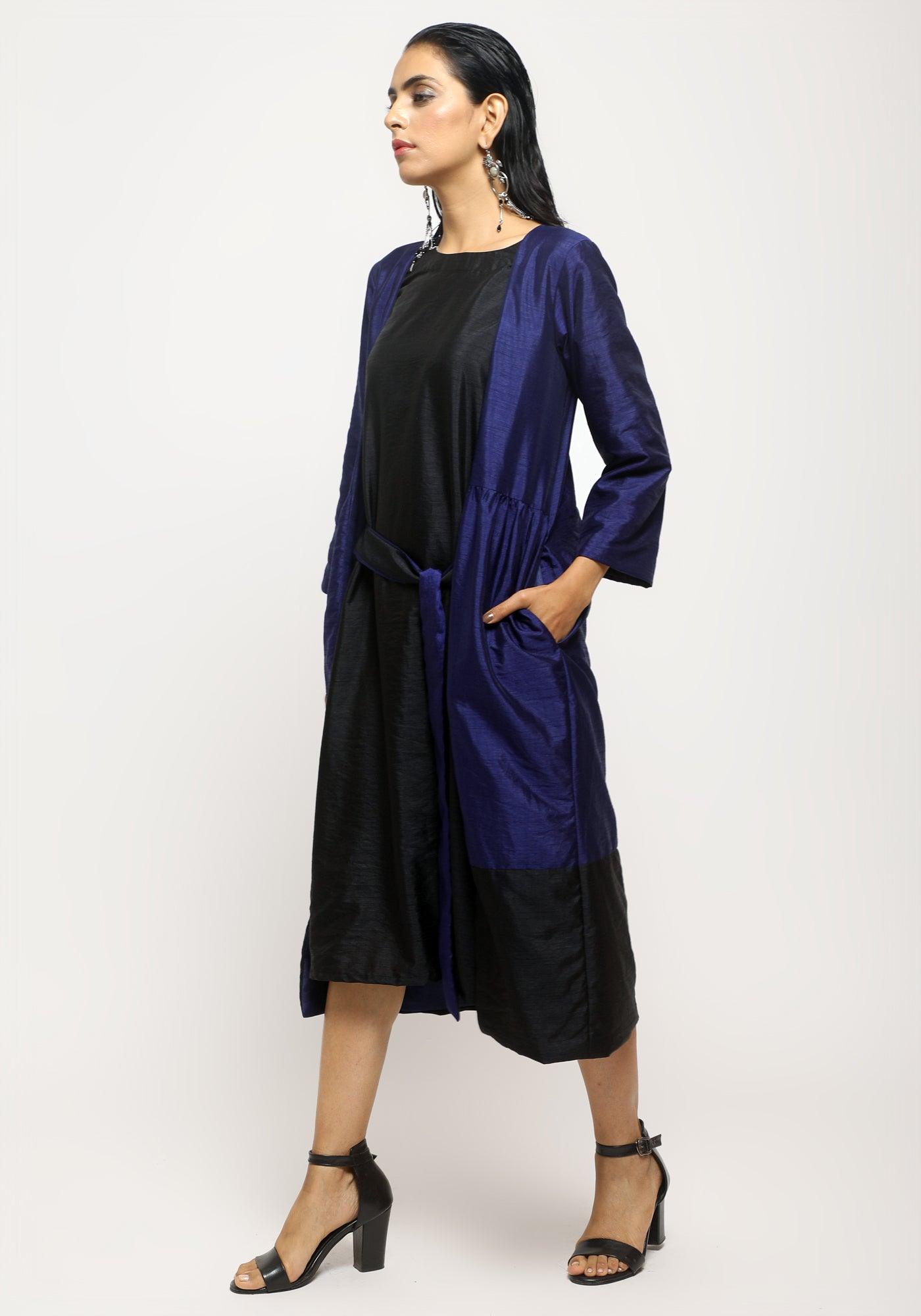 Blue Black Jacket Dress Set - trueBrowns