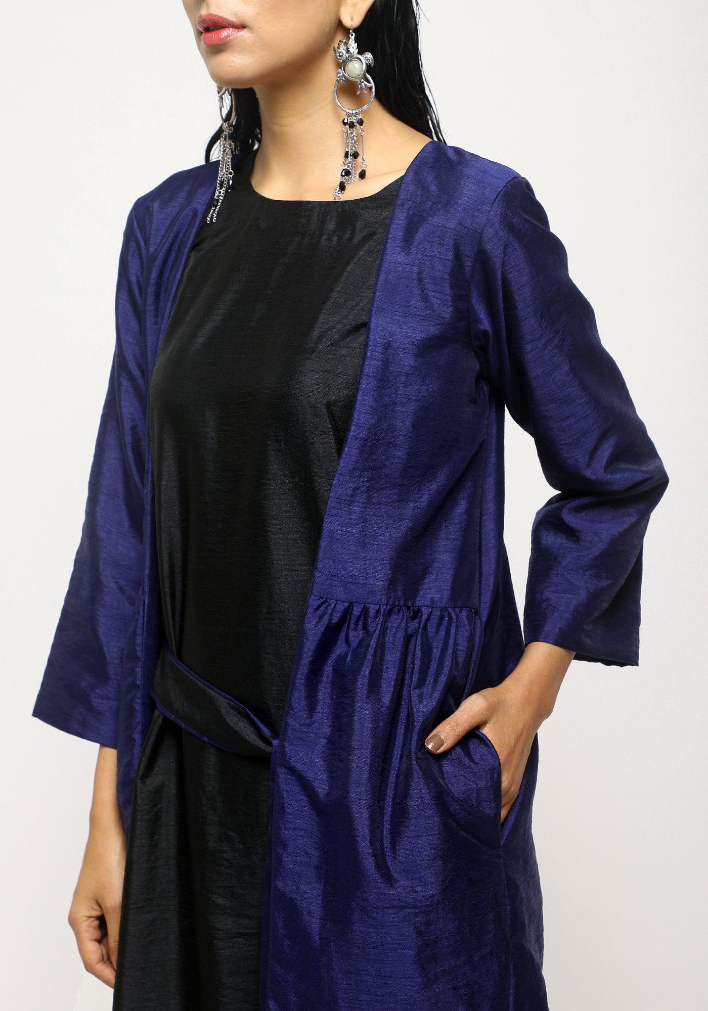 Blue Black Jacket Dress Set - trueBrowns