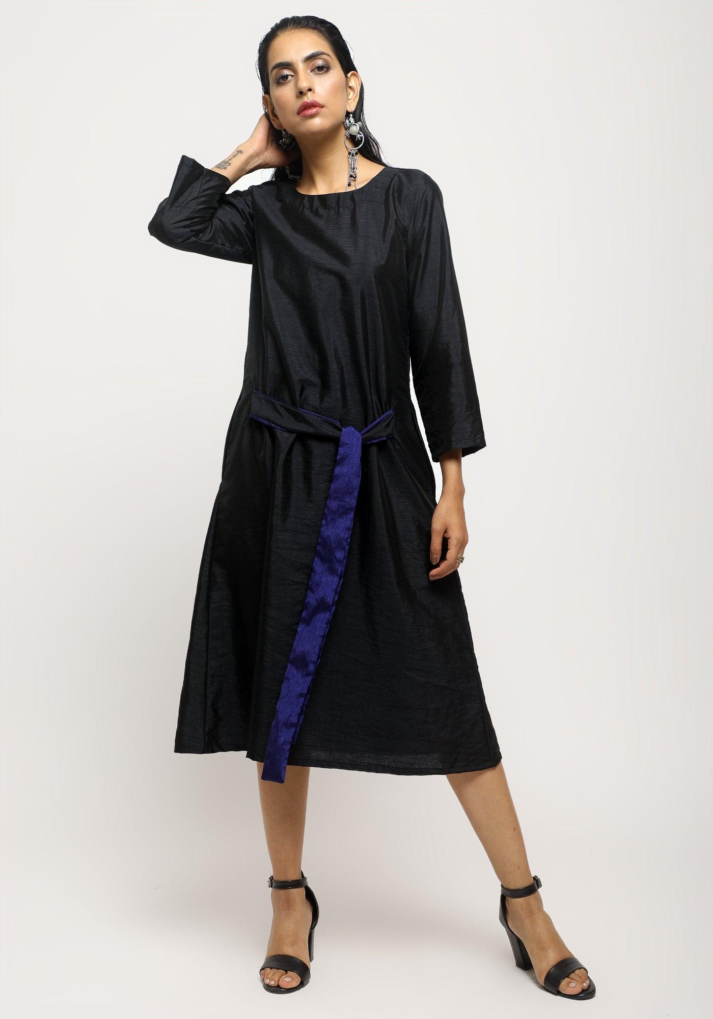 Blue Black Jacket Dress Set - trueBrowns