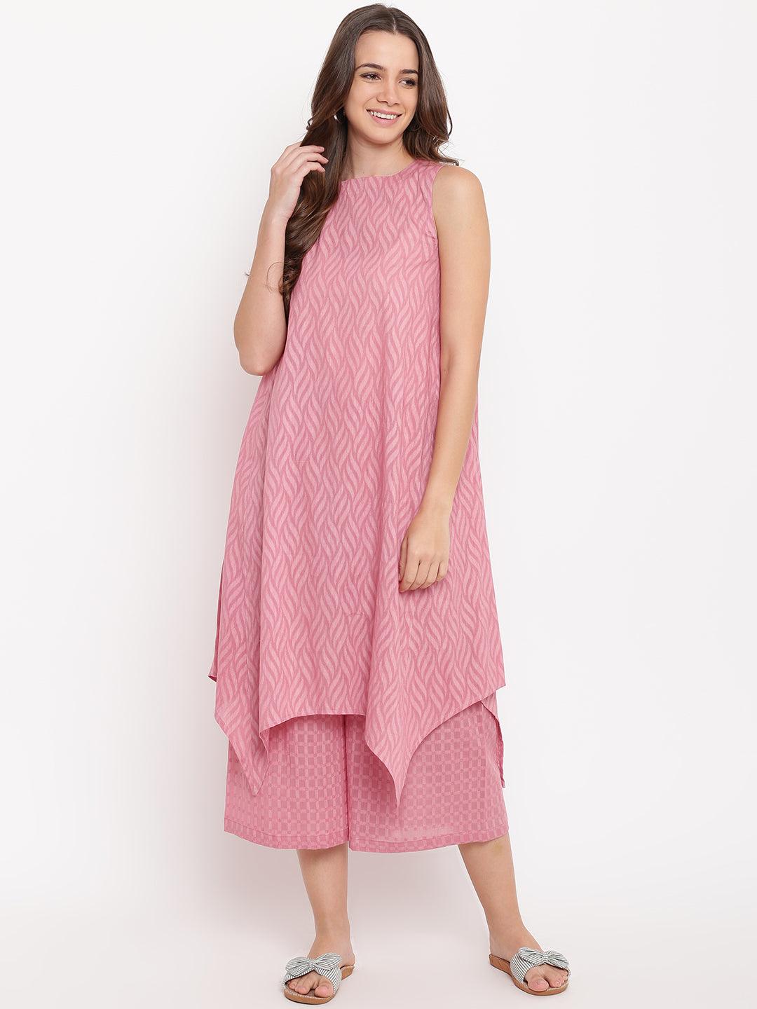Pink Dobby Palazzo - trueBrowns