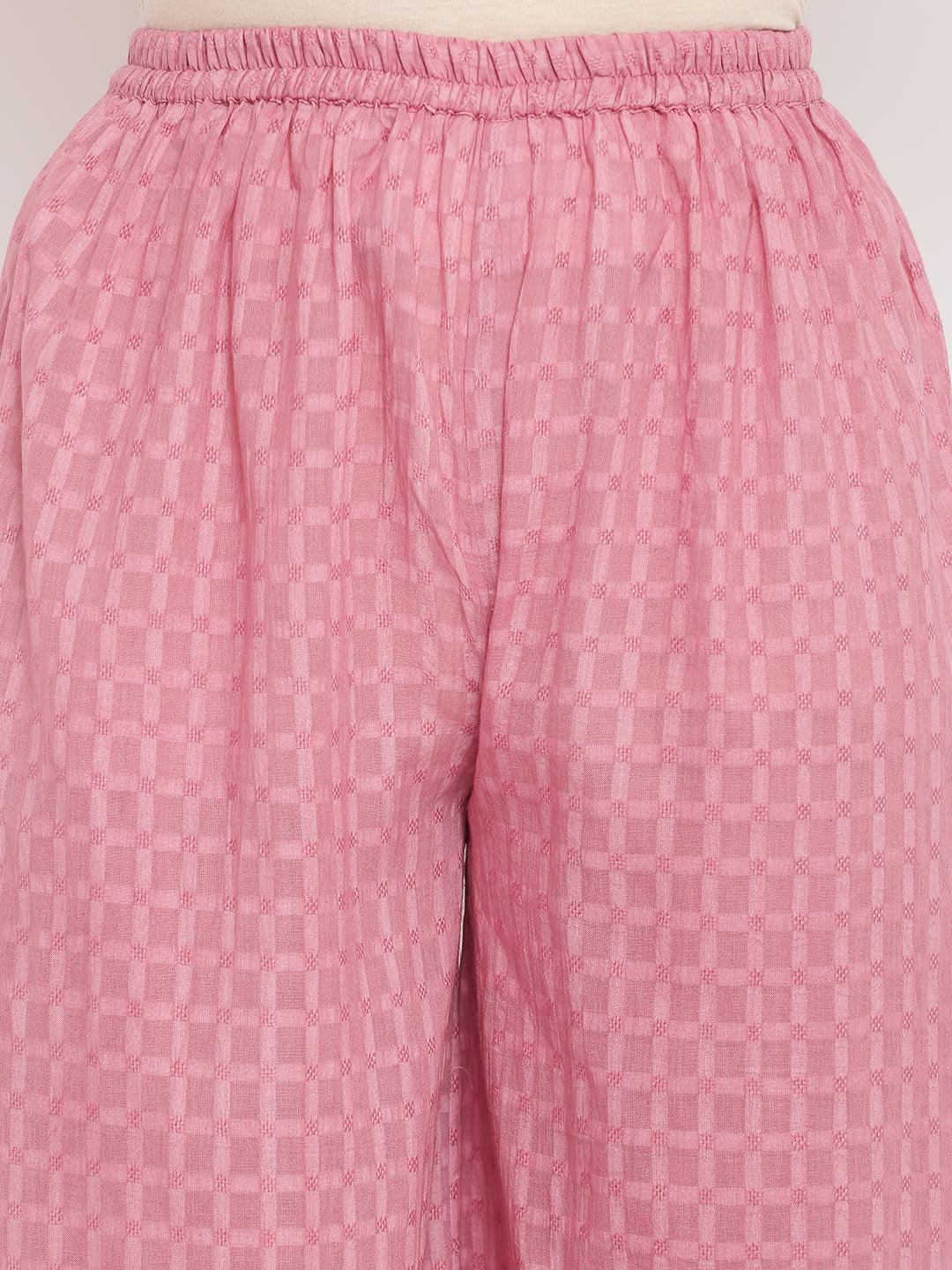 Pink Dobby Palazzo - trueBrowns