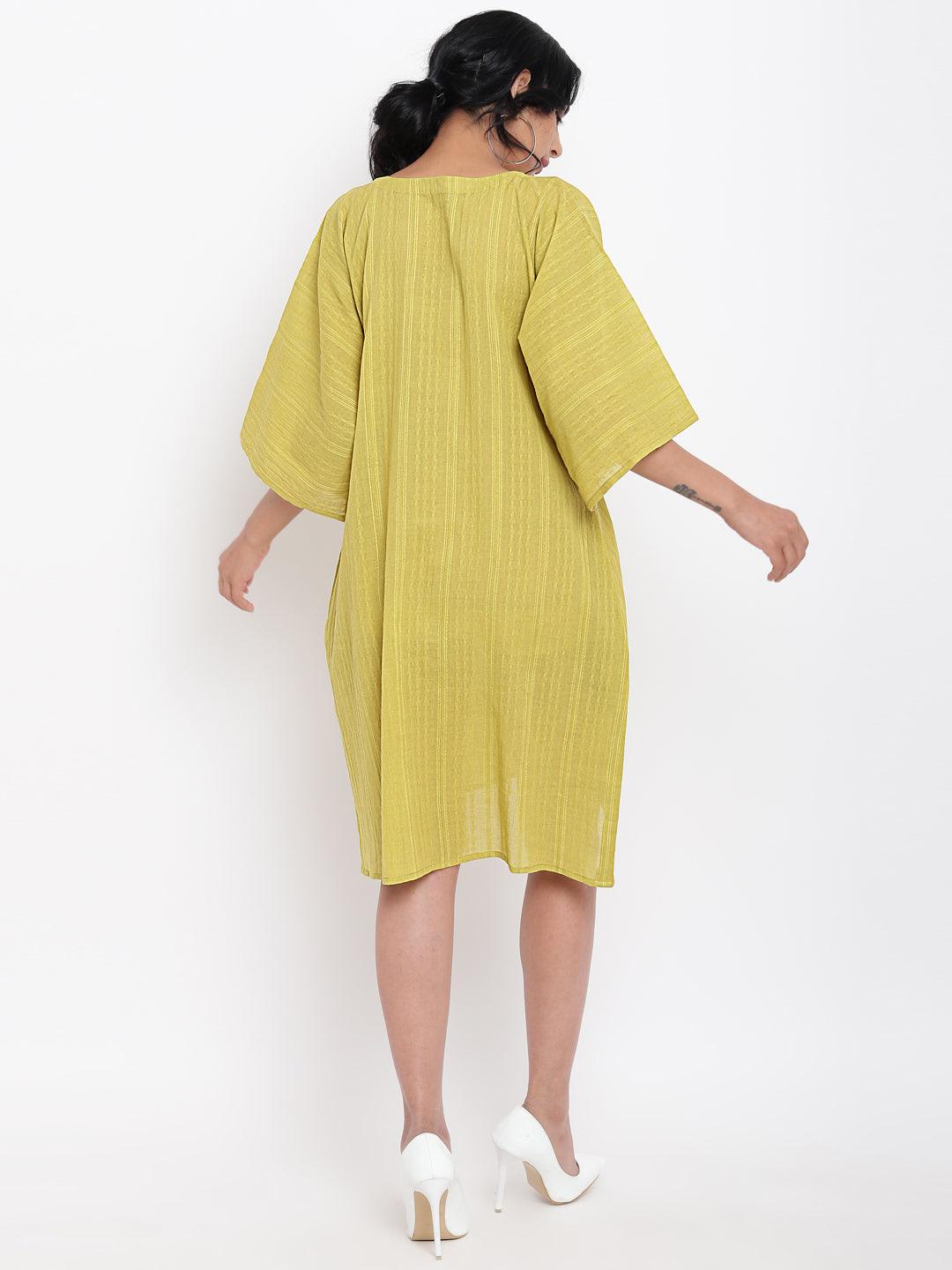 Green Cotton Kaftan - trueBrowns