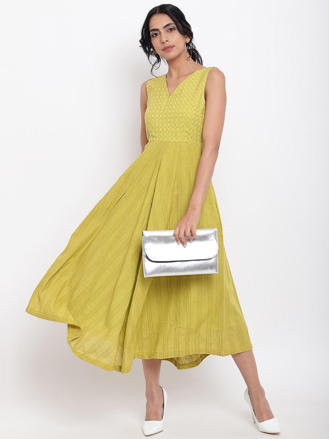 Cotton Panelled Flare Dress - trueBrowns