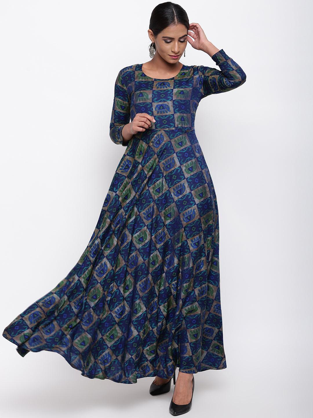 Blue Elephant Dress - trueBrowns