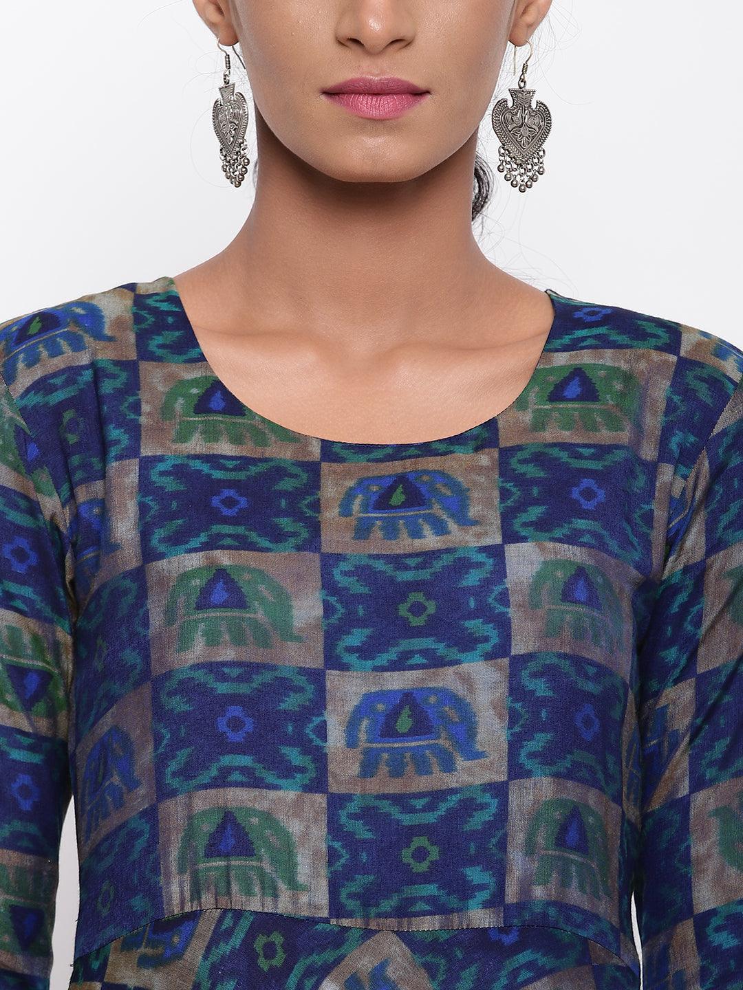 Blue Elephant Dress - trueBrowns