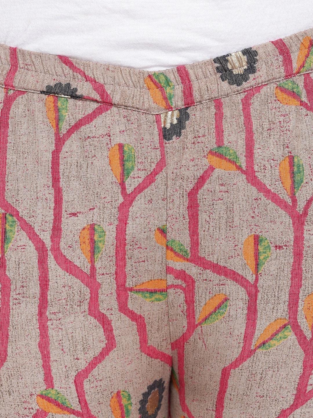 Pink Kurta Stem Foil Pant - trueBrowns