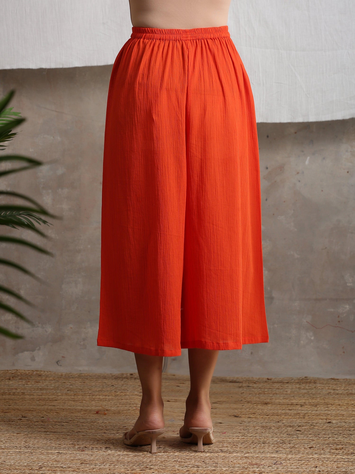 White Crinkled Palazzo - trueBrowns