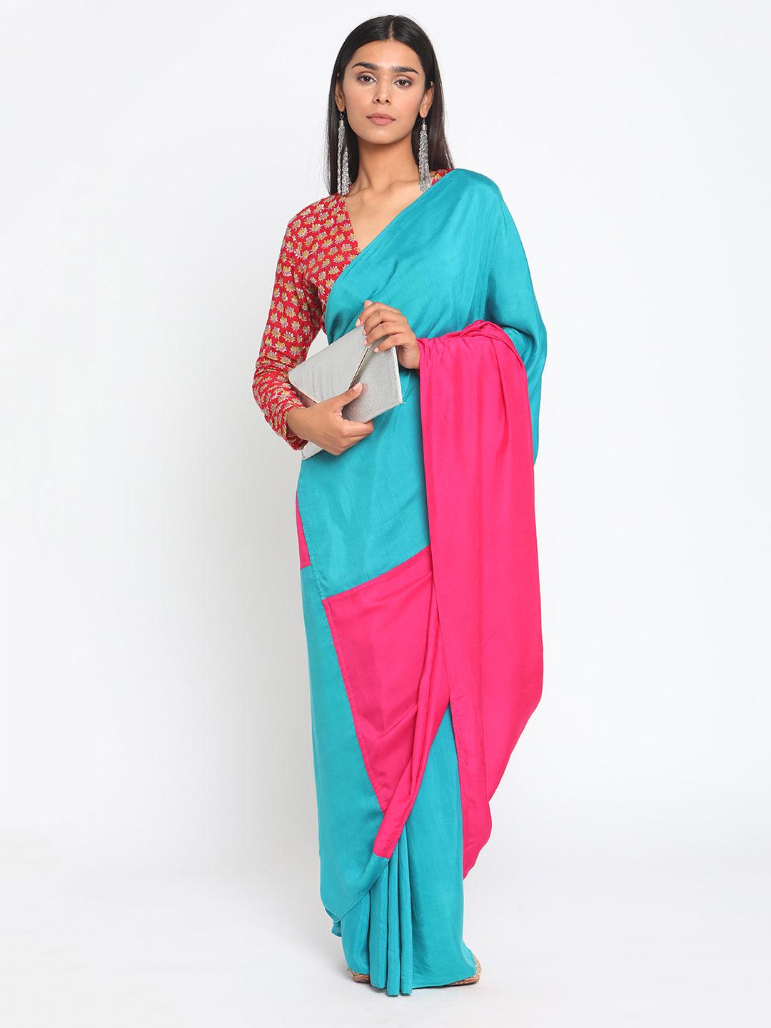 Silk Ready Pleated Saree - trueBrowns