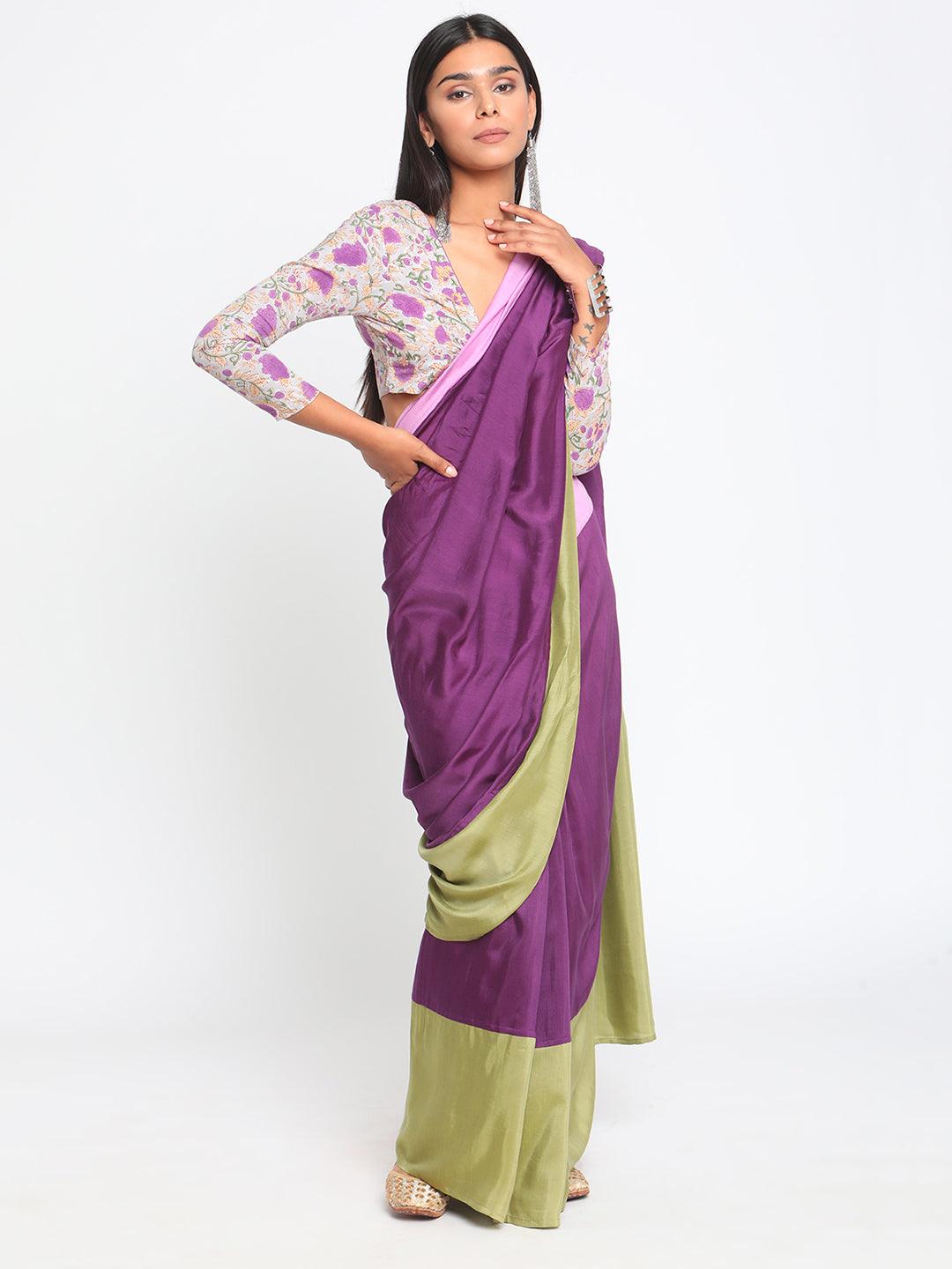Silk Ready Pleated Saree - trueBrowns