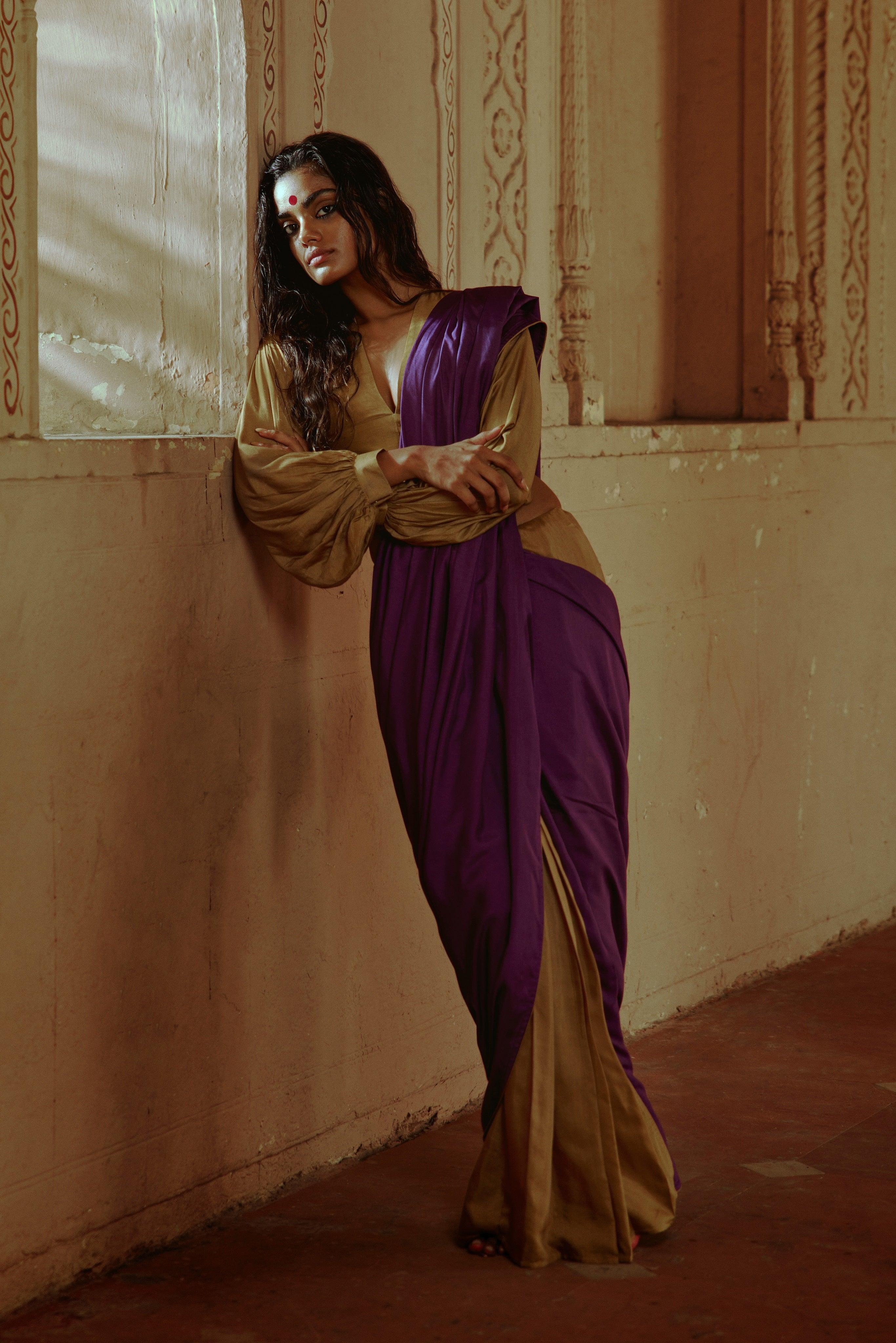 Silk Ready Pleated Saree - trueBrowns