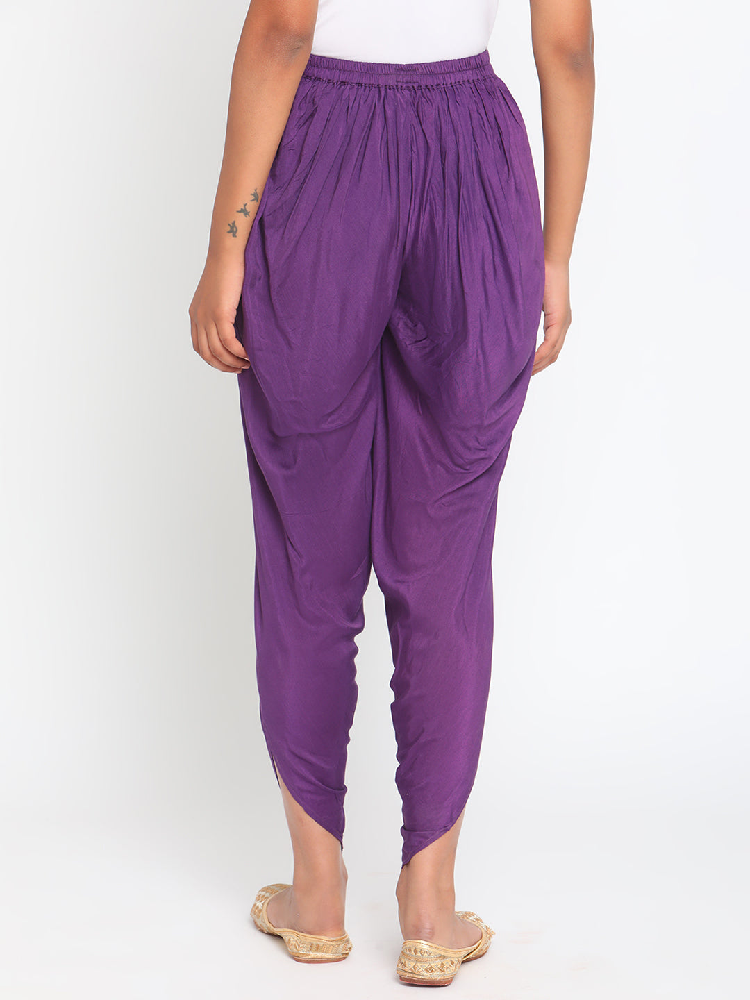 Silk Purple Dhoti Pant