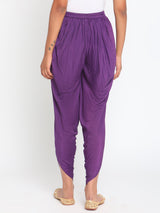 Silk Purple Dhoti Pant