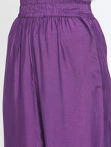 Silk Purple High waist Pant