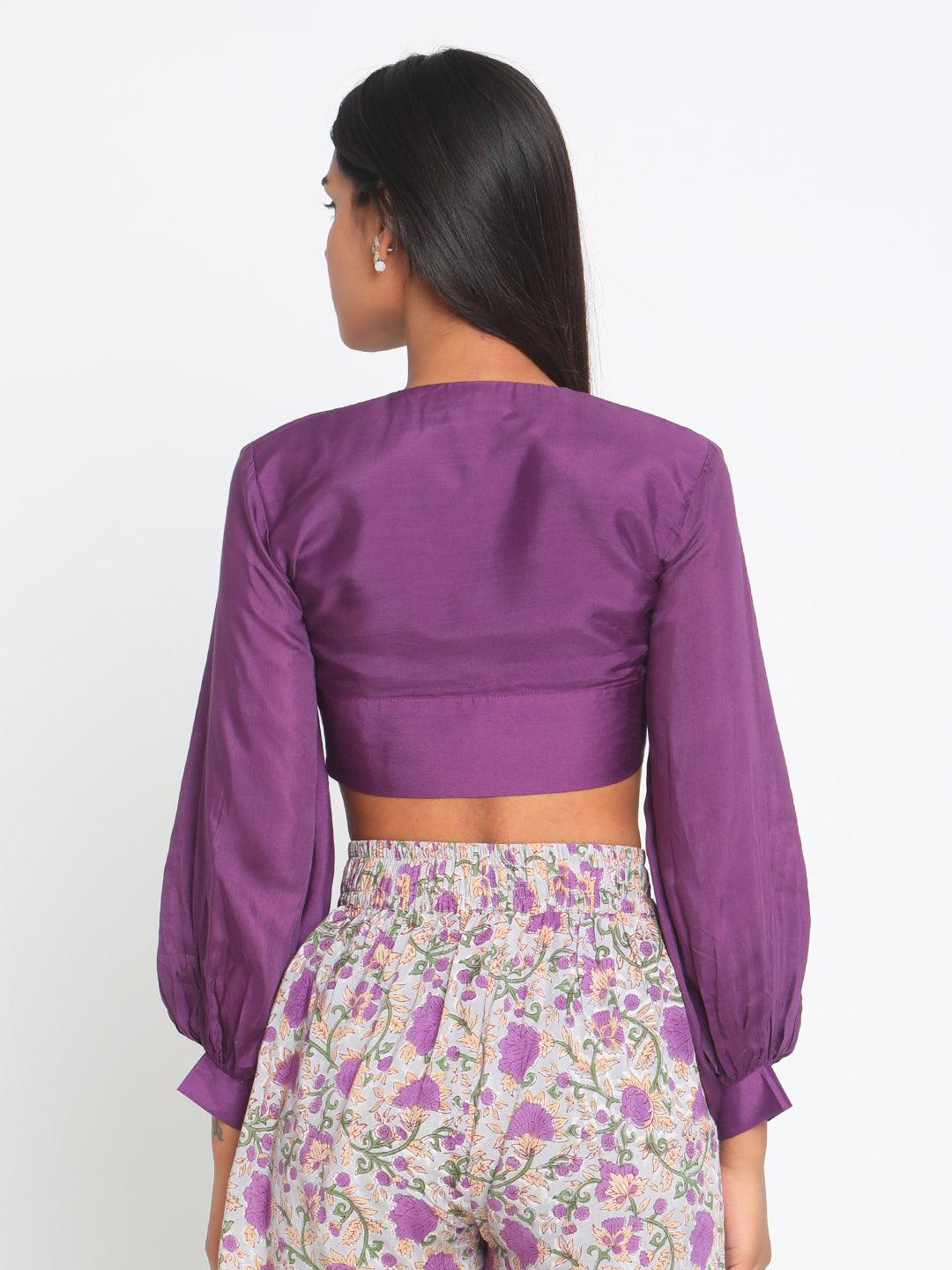 Silk Gathered Sleeve Blouse - trueBrowns