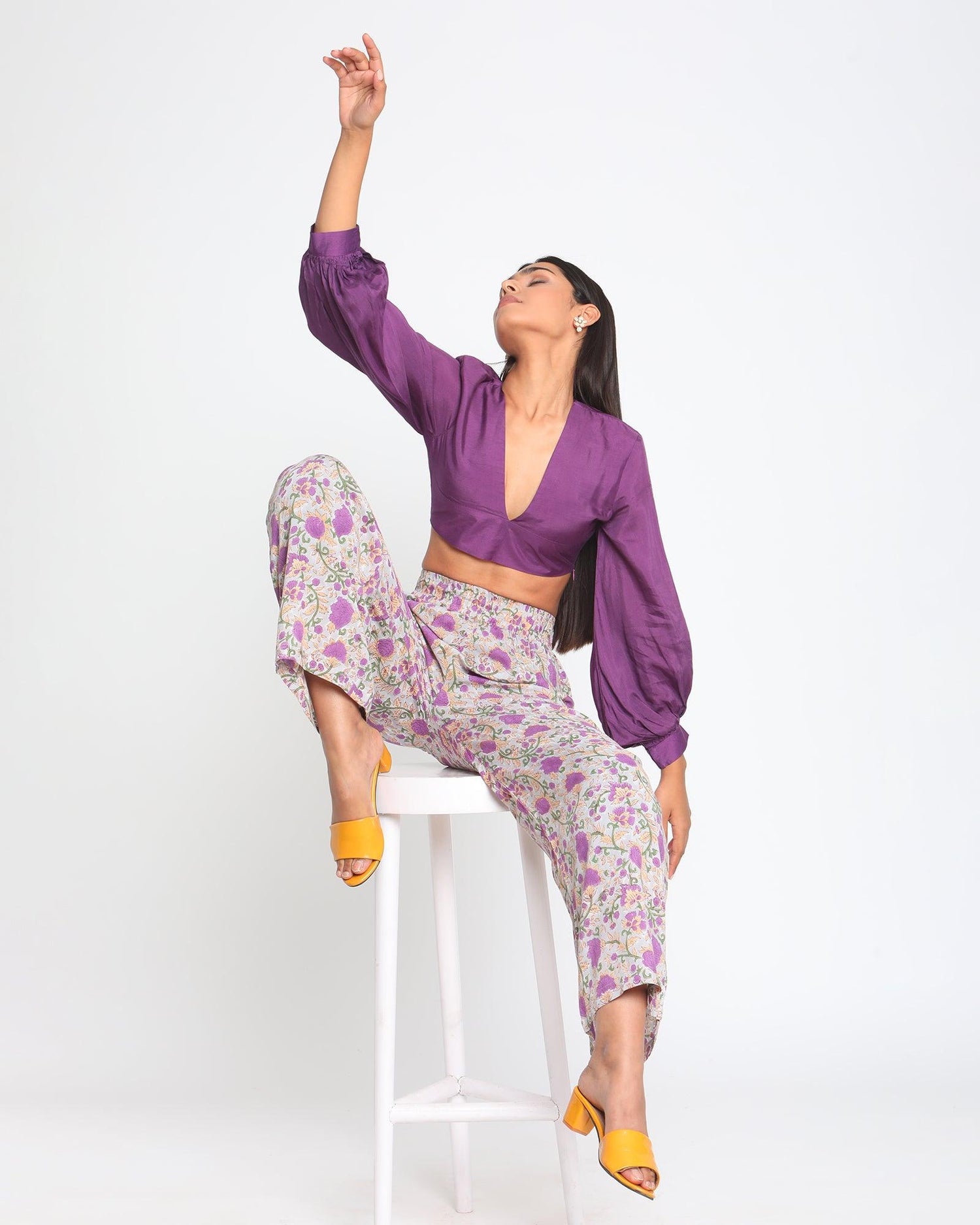 Silk Gathered Sleeve Blouse - trueBrowns