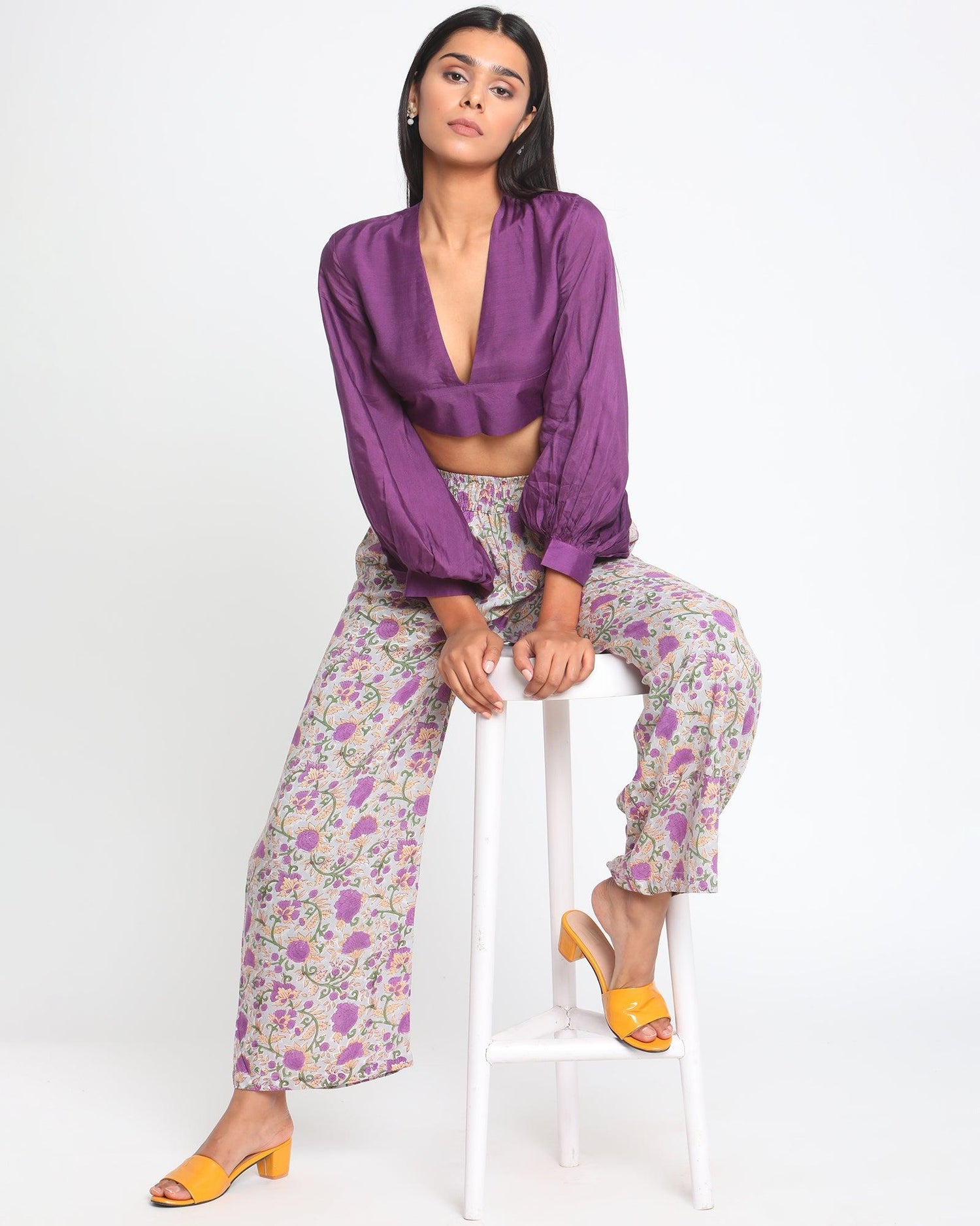 Silk Gathered Sleeve Blouse - trueBrowns