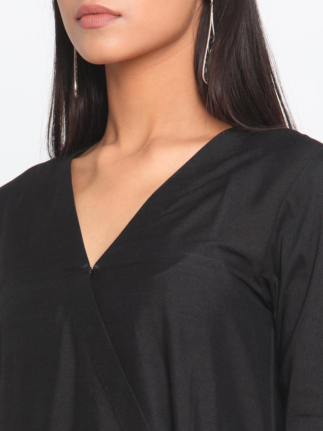Black Silk Angrakha Set - trueBrowns