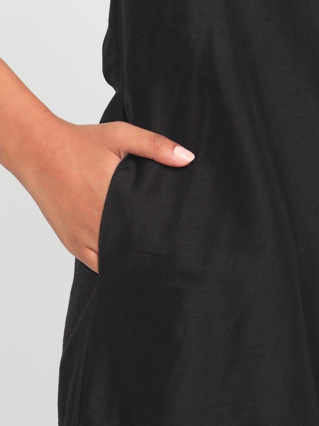 Black Silk Angrakha Set - trueBrowns