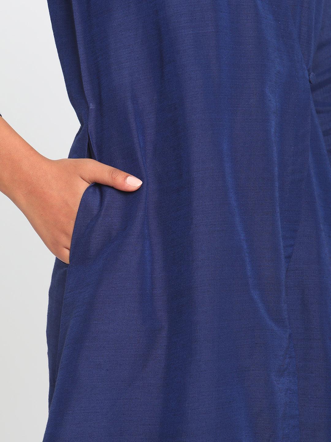 Blue Silk Angrakha Set - trueBrowns