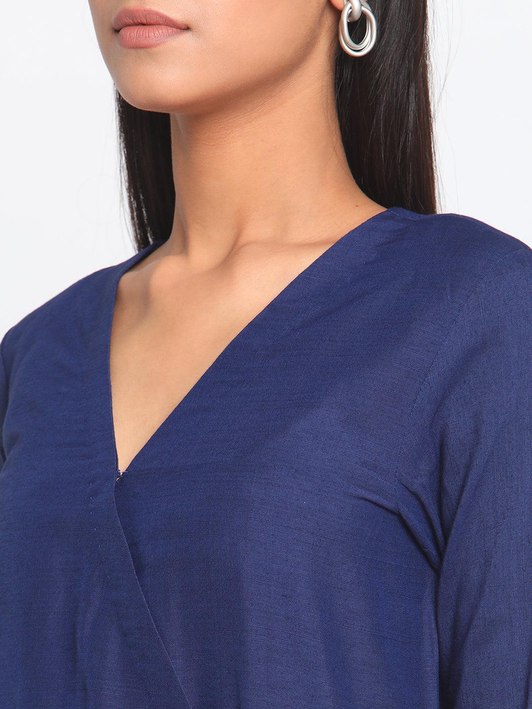 Blue Silk Angrakha Set - trueBrowns