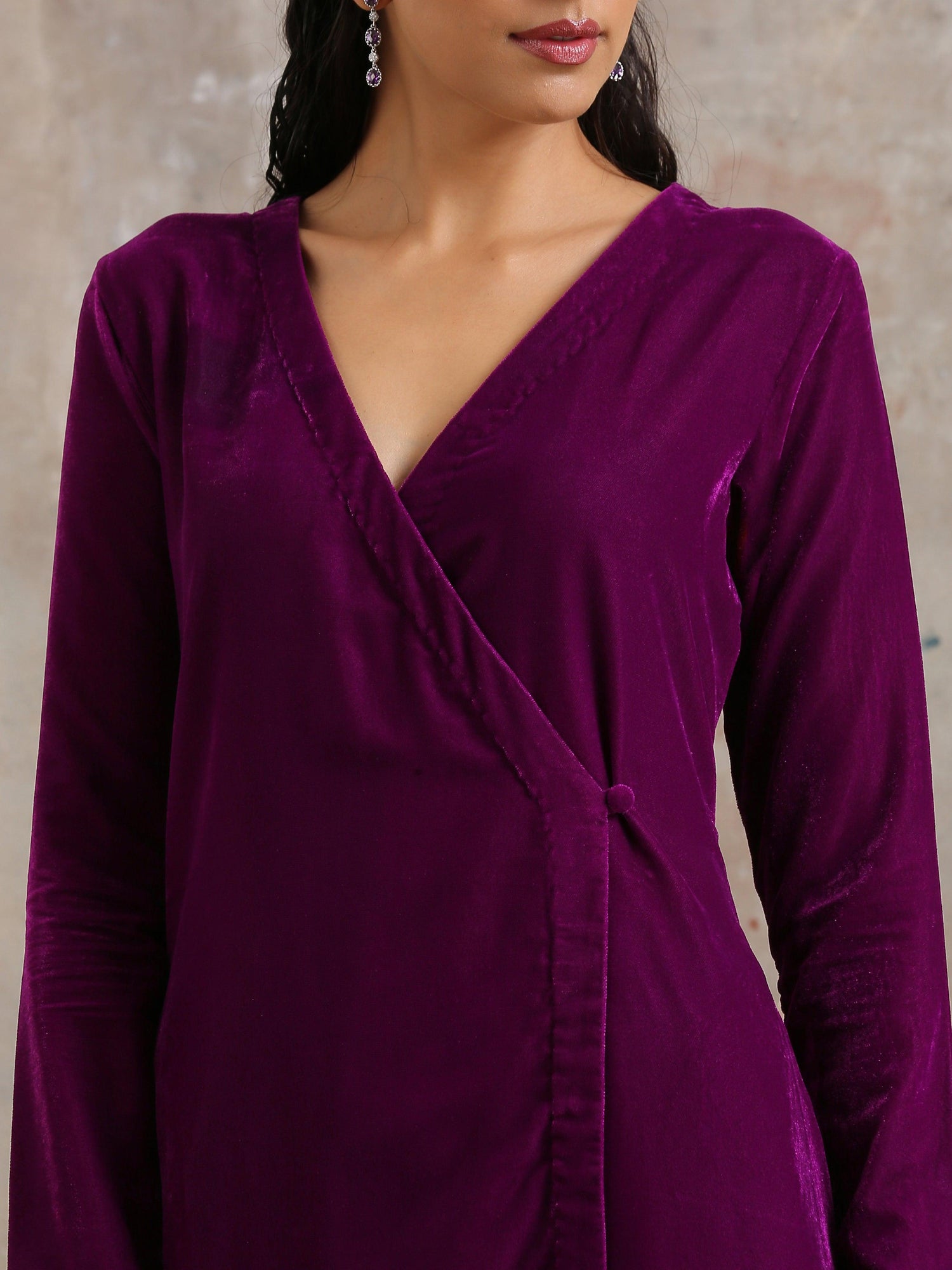 Wine Velvet Angrakha - trueBrowns