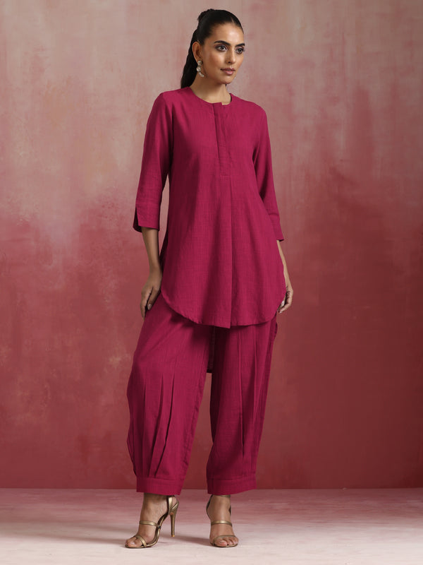 trueBrowns Magenta Cotton Co-ord set
