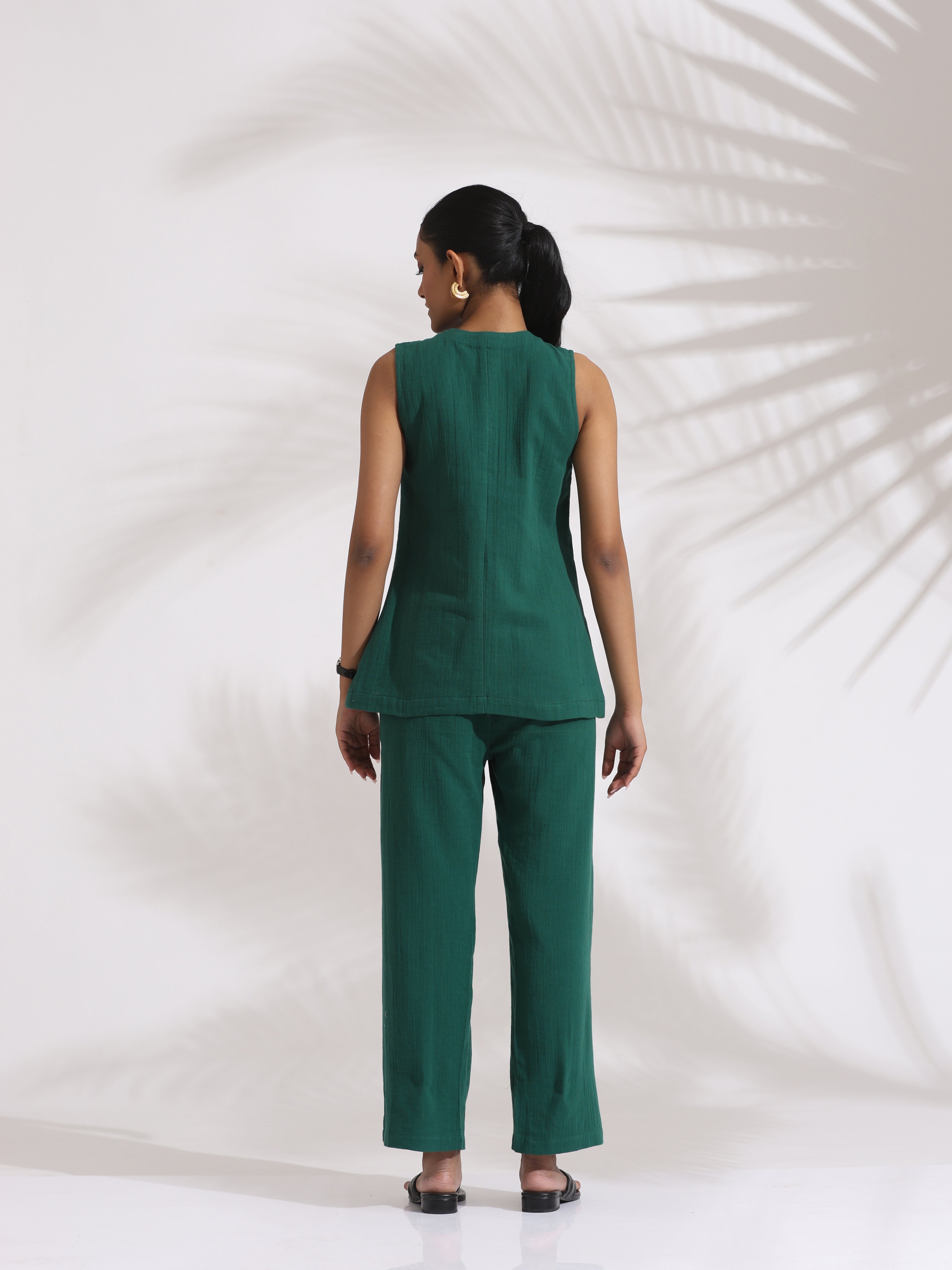 trueBrowns Green Cotton Co-ord Set