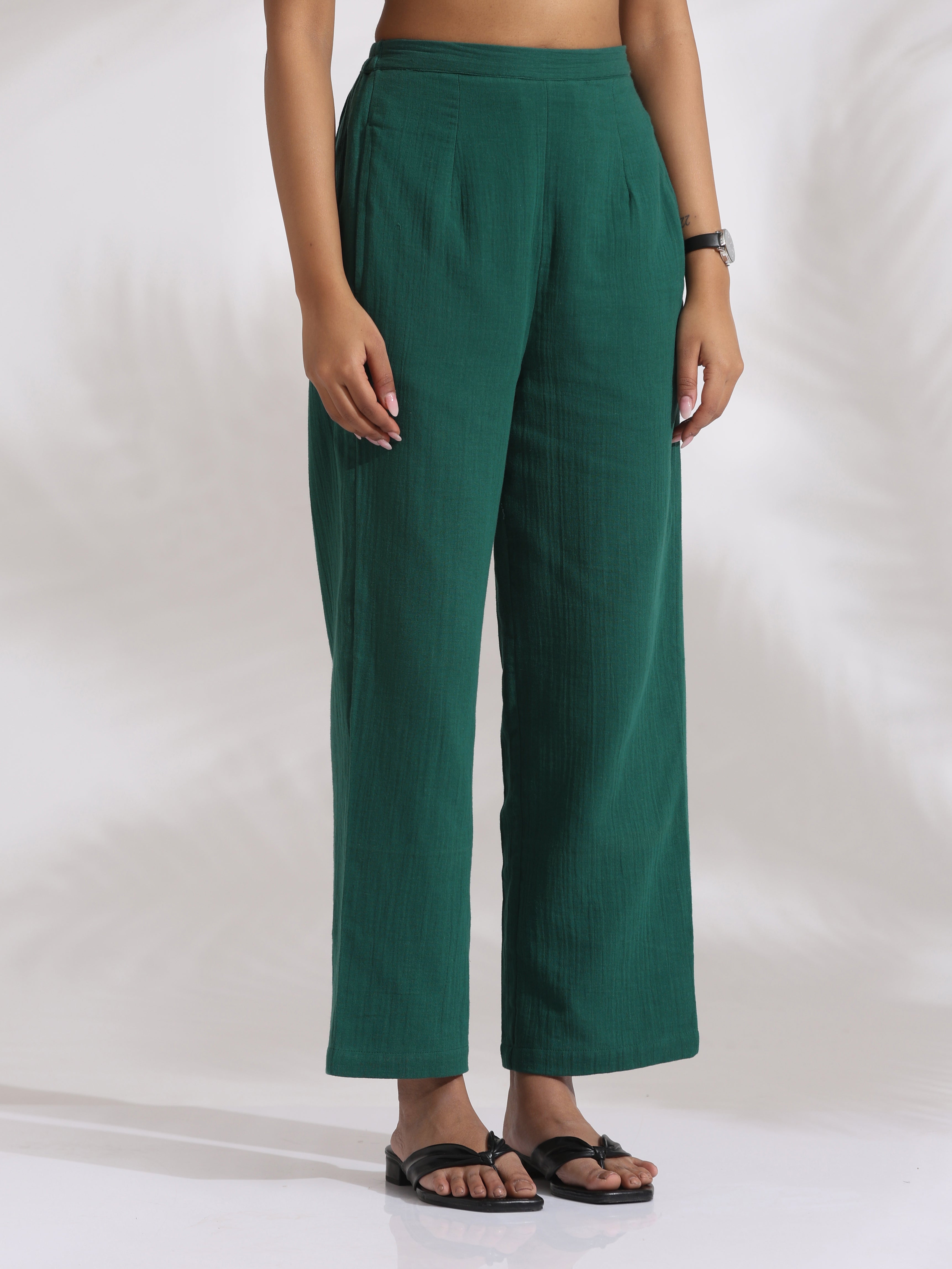 trueBrowns Green Cotton Co-ord Set