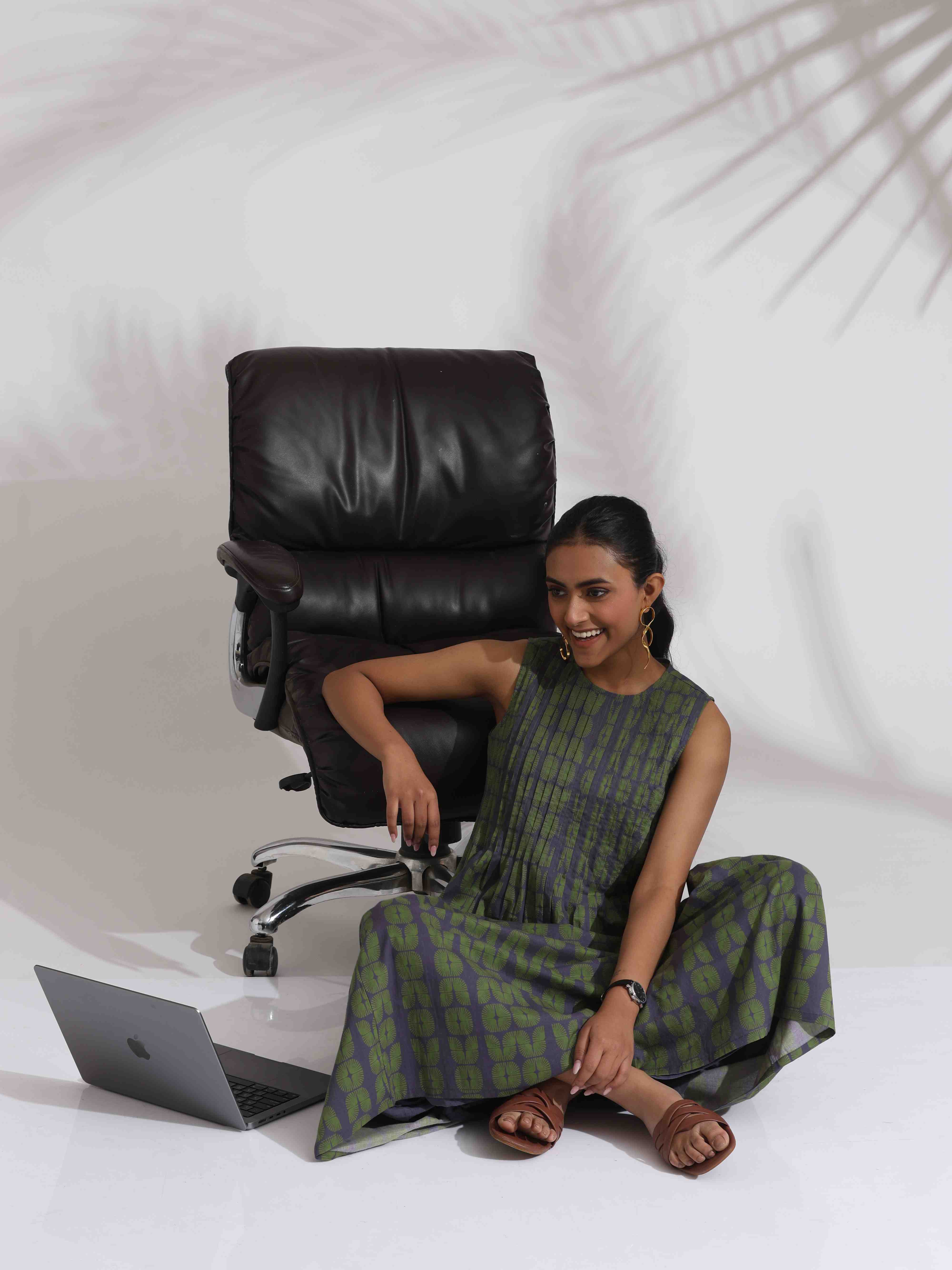 trueBrowns Grey Cotton Skirt Co-ord Set