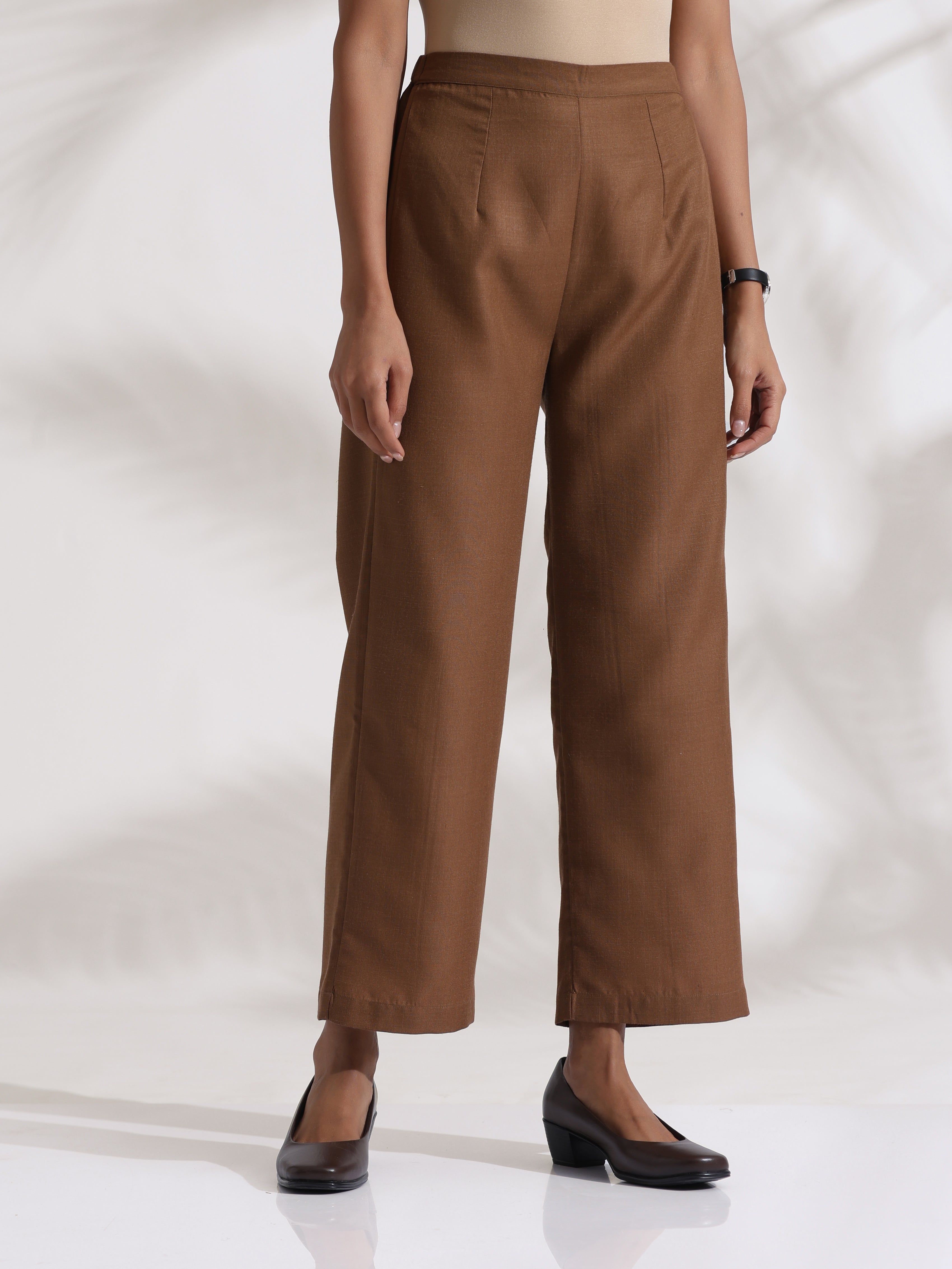 trueBrowns Brown Slub Co-ord Set